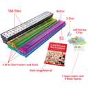 Jongyance American Mahjong Tile Set with Blue Carrying Bag, 166 White Tiles, 4 Rack with Pushers, Mahjong Set with Accessories