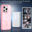 ESR for iPhone 15 Pro Case, Compatible with MagSafe, Shockproof Military-Grade Protection, Scratch-Resistant Back, Magnetic Phone Case for iPhone 15 Pro, Classic Hybrid Case, Frosted Pink