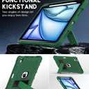 Azzsy Case for iPad Air 11 Inch M4/M3/M2 (2026/2025/2024), iPad Air 5th/4th Generation 10.9 Inch (2022/2020), Heavy Duty Shockproof Rugged Protective Case with Pencil Holder, Alpine Green