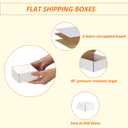 HORLIMER 4x4x2 inches Shipping Boxes Set of 100, White Corrugated Cardboard Box Literature Mailer