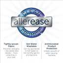 AllerEase Waterproof Mattress Protector Stain Protection Twin Particle Barrier Hot Water Washable Machine Washable Durable Zippered Knit Mattress Cover Stretch Corners (White)