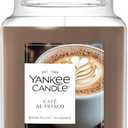 Yankee Candle Caf Al Fresco, Scented Candle, 22oz Large Jar with up to 150 Hour Burn Time, Giftable