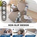 TAOCOCO 100% Waterproof Recliner Cover - Recliner Cover with Non-Slip Granule, Recliner Chair Covers with Elastic Band, Recliner Chair Covers for Reclining Chair(Taupe, Small-22'')