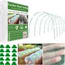 Garden Mesh Netting Kit,10 x 30FT Ultra Fine Netting with 6 Sets Fiberglass Garden Hoops for Raised Beds Vegetable Plants Fruits Greenhouse Row Cover Birds Animals Barrier Protection Net