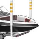 Boat Trailer Guide Accessories: Adjustable Trailer Poles with Reflective PVC Covers, Heavy-Duty 201 Stainless Steel Frame, Easy Installation for Pontoon, Ski, and Fishing Boat Trailers