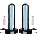 BAIMNOCM UV-C Lamp for Dust Mite 38 Watt 2 Pack, UVC Germicidal Lamp with Remote Control, UV Disinfection Light Bulb, Ultraviolet Light for Room Basement/Bedroom/Kitchen