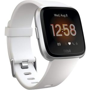 Fitbit Versa Lite Edition Smartwatch with S/L bands - White/Silver 