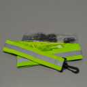 Simket Reflective Walking Gear, Rechargeable Led Reflective Sash, Adjustable Night Walking Safety Gear, High Visibility Safety Lights for Walking at Night for Men Women Jogging Running Biking (Green)