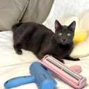 Pet Hair Remover and Reusable Lint Roller- Fluffy Paws Cat and Dog Hair Remover -Blue Color Handle