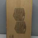 Water Hyacinth Storage Baskets 11x11x11 Inch Wicker Storage Cubes Set of 2Baskets,Handwoven Foldable Wicker Cubes with Sturdy Handles, Rustic Laundry Organizer for Bedroom Shelves, Kitchen, Bathroom