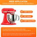 5QT Food Grade Stainless Steel Mixer Bowl, Compatible with KitchenAid Series 4.5-5QT Tilt-Head Mixers, Suitable for K45SS, KSM75, KSM90, KSM100, KSM150, Dishwasher Safe, Heavy Duty, No Residue