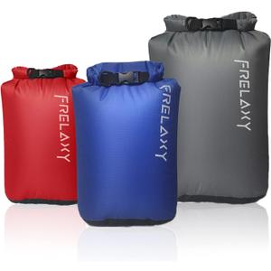 Frelaxy Dry Bag 3-Pack/5-Pack, Ultralight Dry Sack, Outdoor Bags Keep Gear Dry for Hiking, Backpacking, Kayaking, Camping, Swimming, Boating