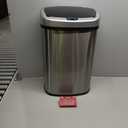 NINESTARS Stainless Steel DZT-50-25 Motion Sensor Trash Can, Large, 50liters, Silver
