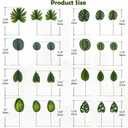 DILATATA Artificial Greenery Stems Set 24pcs Silk Faux Tropical Leaves 8 Leaf Styles Fake Plant Picks for DIY Wedding Centerpieces Arrangement Vase Home Decor