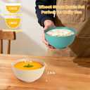 Homienly Wheat Straw Bowls Unbreakable Cereal Bowls for Kitchen, Camping, RV, Plastic Bowls Set of 6 Microwave and Dishwasher Safe Breakfast Bowl (26oz, Multi)