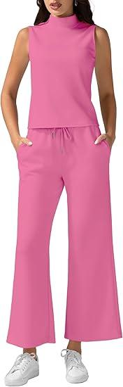 Casly Lamiit Woman's set sweatpants and sleeveless shirt Size S ( Hot Pink )