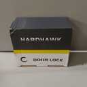 HARDHAWK Door Handle with Lock, Passage, 6 Pack, Black