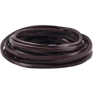 GORGECRAFT 5M Cowhide Leather Cord Genuine Leather Strips Strap 4mm Wide Flat Coconut Brown Leather String 4mm Thick Braiding Thread Rope for DIY Crafts Bracelets Neckacle Jewellery Making Boot Lace