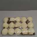 Liliful 15 Pcs Velvet Christmas Balls Bulk Flocked Christmas Tree Ball Ornaments Plastic Xmas Decorative Hanging Ornaments(Creamy White,3.15 Inch)