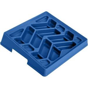 Leash Boss Slow Feeder Dog Bowl for Flat Face Breeds, Tilted Slow Feed Bowl for Dogs & Cats, Slanted Maze Food Bowl for French Bulldogs, Pugs, Boston Terriers, Flat Face Dog Bowls Large, Small Breed (Blue)
