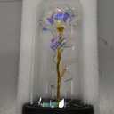 Norcalway Galaxy Rose Flower Gift for Mom from Son, Daughter - LED Light Glass Flower with Timer for Woman, Girlfriend, Wife