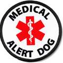 3" Medical Alert Dog Patch, EMS Medical Services Dog Tactical Hook Loop Embroidery Patch Emblem Badge for Dog Vest