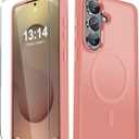 2 x YENAPOON for Samsung Galaxy S26+ Plus Case, Matte Magnetic Cover, Pink