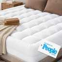 Niagara Sleep Solution Cloud-Like Full Size Mattress Topper - 100% Cotton Top Mattress Pad for Back Pain Relief - Breathable & Naturally Cooling for Hot Sleepers, White