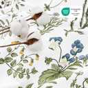 Bedsure Duvet Cover King Size - 100% Cotton Reversible Floral King Duvet Cover Set with Zipper Closure, 3 Pieces Soft & Breathable PureWoven Green Bedding Set with 2 Pillow Shams 20"x36"