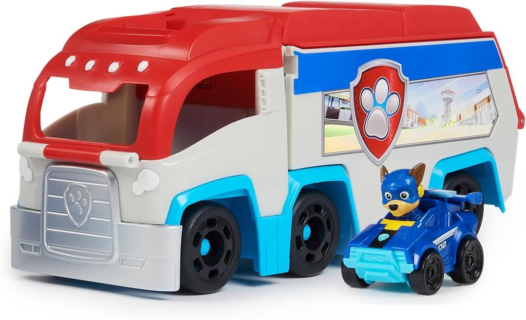 PAW Patrol: The Mighty Movie, Pup Squad Patroller Toy Truck, with Collectible Mighty Pups Chase Pup Squad Toy Car, Kids Toys for Boys & Girls Ages 3+