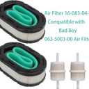 2 Packs 16-083-04 1608304S Air Filter Compatible with Kohler 7000 Series 19-26hp Engine Lawn Mower Air Filters, Replace 16-083-04-s 1688304
