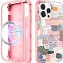 for iPhone 14 Pro Max Case - Compatible with MagSafe Women Cute Girls Magnetic Phone Cover Protective Girly Unique Pretty Heavy Duty Shockproof Funda for Apple 14 Pro Max Cases (Christian Quotes)