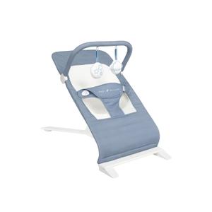 Baby Delight Alpine Deluxe Portable Baby Bouncer | Infant | 0-6 Months | 100% GOTS Certified Organic Cotton Fabric | Organic Dusty Blue