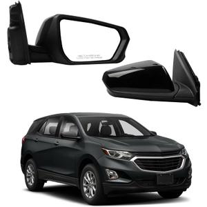 Dasbecan Right Passenger Side Mirror Compatible With 2018-2023 Chevy Equinox GMC Terrain Rearview Mirror With Heated Glass/Power Glass/Manual Folding Replace# GM1321560 (5pin) Black