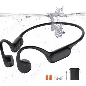 Dnniakm Swimming Headphones,Bone Conduction Headphones Bluetooth 5.4,IPX8 Waterproof,32G Memory Sports Headphone,Underwater Headphone with MP3Player for Swim,Open Earphones for Swimming (Black X20)