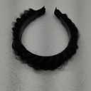 STHEJFB Wide Braided Headband Hoop Fashion Hair Accessories Elastic Non-slip Band for Women and Girl (Black)
