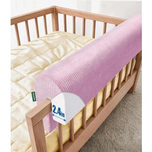 AEOCOO Bed Bumpers for Toddlers, Size 2.3 Ft, Toddler Bed Rail Bumper Protector for Loft Beds & Bunk Beds, Premium Soft Memory Foam Bed Guardrail, Anti-Bump | Fall Prevention (Purple, J Shaped)