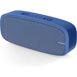 LENRUE Bluetooth Speaker, Wireless Portable Speaker with Loud Stereo Sound, Rich Bass, 12-Hour Playtime, Built-in Mic. Perfect for iPhone, Samsung and More (Blue)