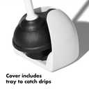 OXO Good Grips Toilet Plunger with Cover, White