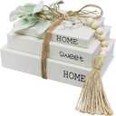 Decorative Storage Book Shaped Boxes Set for Farmhouse Modern Rustic Home Decor,Magnetic Gift Boxes,Hardcover Coffee Table Faux Books (White)