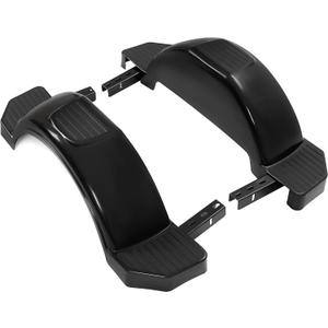 HECASA Black Pair of Single Axle Trailer Fenders Fits 13" Wheels Tire Skirt Boat - 39.7" long x 8.8" wide x 11.4" tall