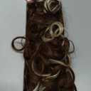 SEIKEA Ponytail Extension, 24" Fluffy Long Wavy Curly Claw Clip Hair Extensions Ponytail Multi-layered Clip in Fake Pony Tails Natural Soft Synthetic Hairpiece Light Brown with Blonde