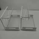 VUSIGN 2 Tier Under Sink Organizer, Slide Out Pull Out Cabinet Organizer, Cabinet Kitchen Bathroom Storage Organization Shelf, 2 Pack, White