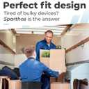 Sparthos Back Brace for Lower Back Pain - SIZE X-LARGE: Fits 52"-59" Waist (Measure at Navel - See Sizing Chart)  Relief from Sciatica, Herniated Disc - Support Belt with Lumbar Pad - Men & Women (Black)