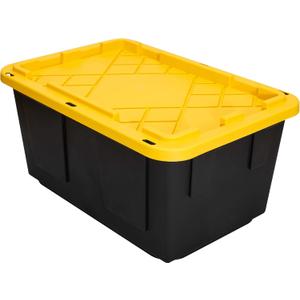 GREENMADE Pro Storage Boxe, 48 Quarts, Black/Yellow, Pack of 1 