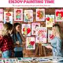 7 x Tenceur 28 Pcs Valentine Pre Printed Coloring Cards 5 x 7 Inch Pre Painting Card Classroom Valentine Exchange Gifts Prizes Party Favors Supplies(Vintage Style)