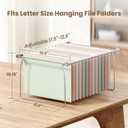 SUNEE Hanging File Folder Frame, Letter Size Files Holder Bars, 17.5 Inches, Set of 2