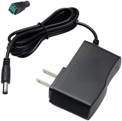 12V 1A DC Power Supply 12W Adapter 100-240V 50-60Hz AC to DC Converter Transformer 5.5x2.5/2.1mm Plug 12 Volt 1 Amp 0.5A Power Adapter for LED Strip Light Speakers CCTV Camera