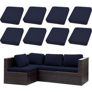 Outdoor Cushion Covers Set,8PCS Patio Furniture Couch Seat Slipcovers, Replacement for Sofa Sectional Chair (Cover Only)