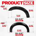 ECOTRIC 4Pcs Fender Flares Compatible with 1999-2007 Ford F250 F350 Super Duty (Not Fit Dually Models), Pocket Bolt-Riveted Style Wheel Guards Cover Smooth Black, Replace for FO1240208 F81Z16006AA